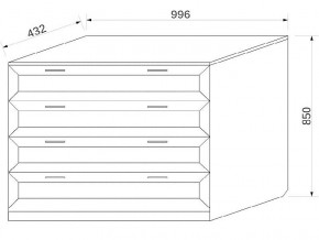 Комод с 4-мя ящиками в Ханты-Мансийске - hanty-mansijsk.магазин96.com | фото