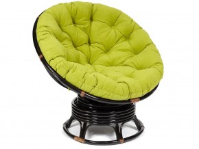 Кресло-качалка Papasan w 23/01 B с подушкой Antique brown, флок Олива в Ханты-Мансийске - hanty-mansijsk.магазин96.com | фото