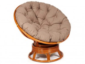 Кресло-качалка Papasan w 23/01 B с подушкой Cognac, экошерсть Коричневый в Ханты-Мансийске - hanty-mansijsk.магазин96.com | фото