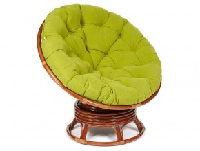 Кресло-качалка Papasan w 23/01 B с подушкой Pecan, флок Олива в Ханты-Мансийске - hanty-mansijsk.магазин96.com | фото