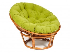 Кресло Papasan 23/01 W с подушкой Cognac, флок Олива в Ханты-Мансийске - hanty-mansijsk.магазин96.com | фото