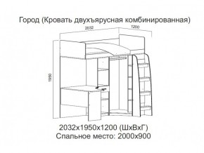 Кровать двухъярусная комбинированная в Ханты-Мансийске - hanty-mansijsk.магазин96.com | фото