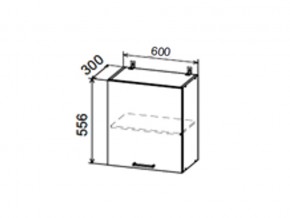 Шкаф верхний ДП600 с 1ой дверкой в Ханты-Мансийске - hanty-mansijsk.магазин96.com | фото